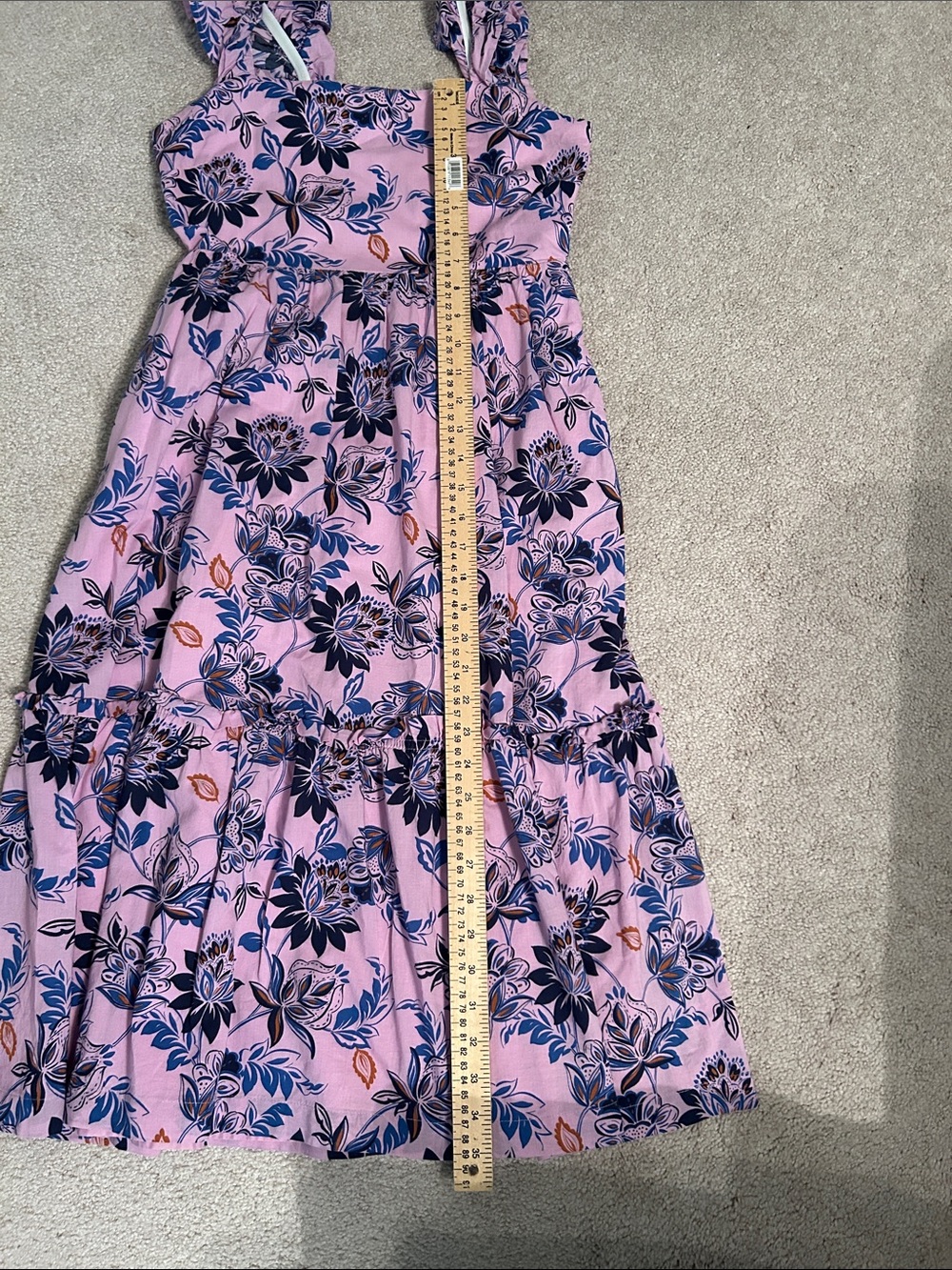 J. Crew Lavender Floral Ruffled Strap Sundress - Picture 5 of 8